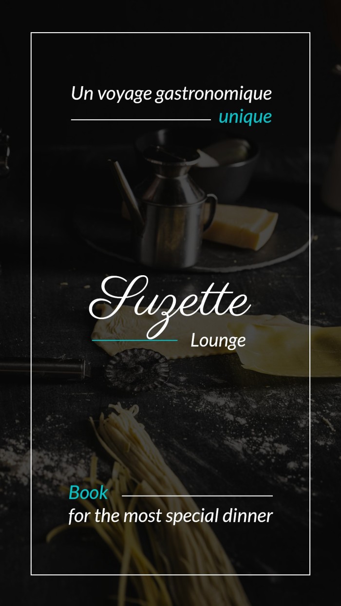 Minimalist Suzette Restaurant Instagram Story template