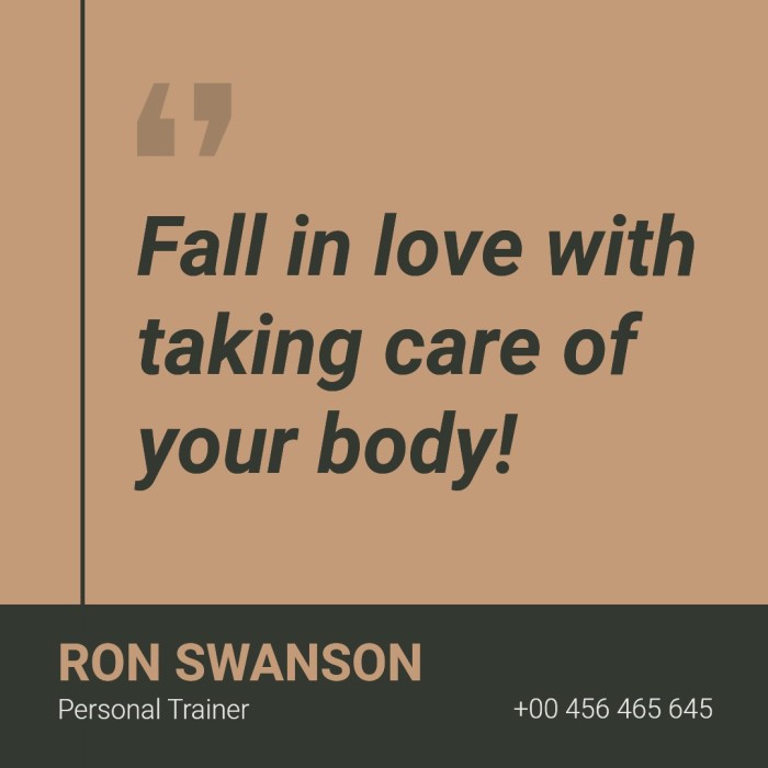 Professional Ron Swanson Personal Trainer Instagram Post template