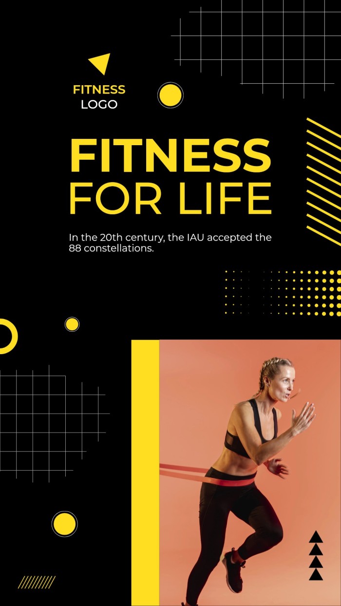 Abstract Fitness FL Personal Trainer Instagram Story template