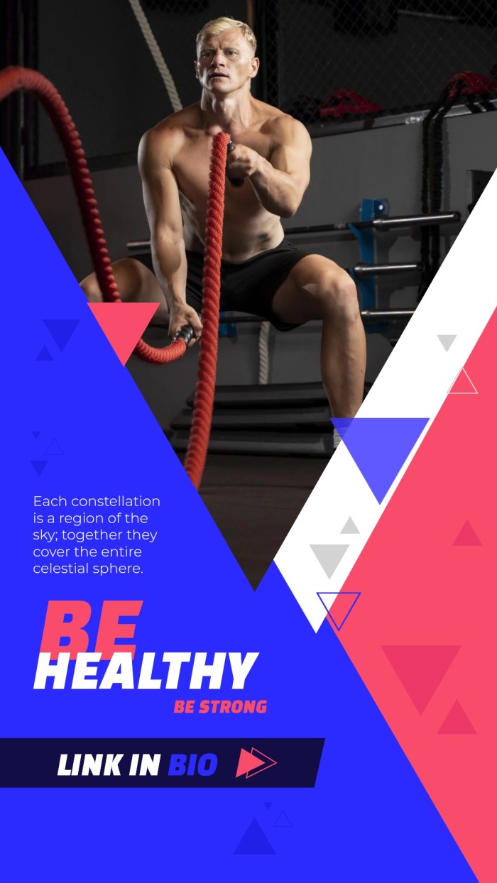 Geometric Triangles Personal Trainer Instagram Story template