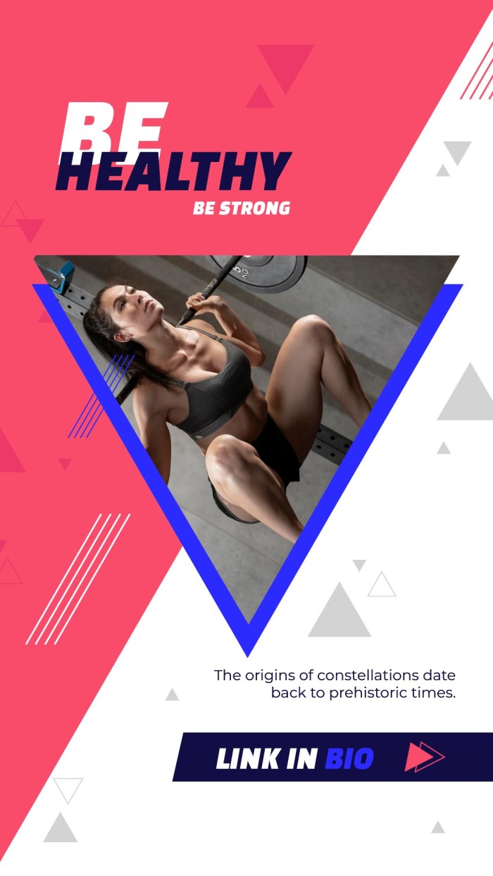 Geometric Triangles Personal Trainer Instagram Story template