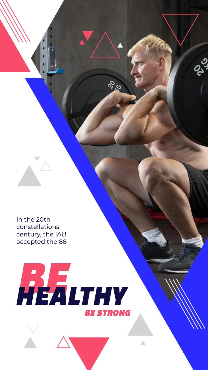 Geometric Triangles Personal Trainer Instagram Story template